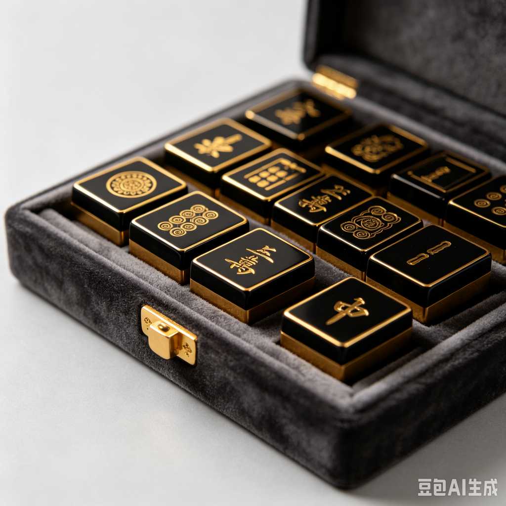 gradient green mahjong set